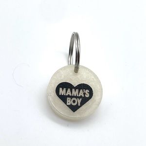 “Moma’s Boy” tag for pet collar
